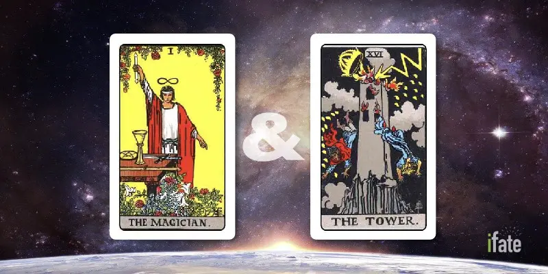 The Tower  Magician,Tower  Magician Tarot