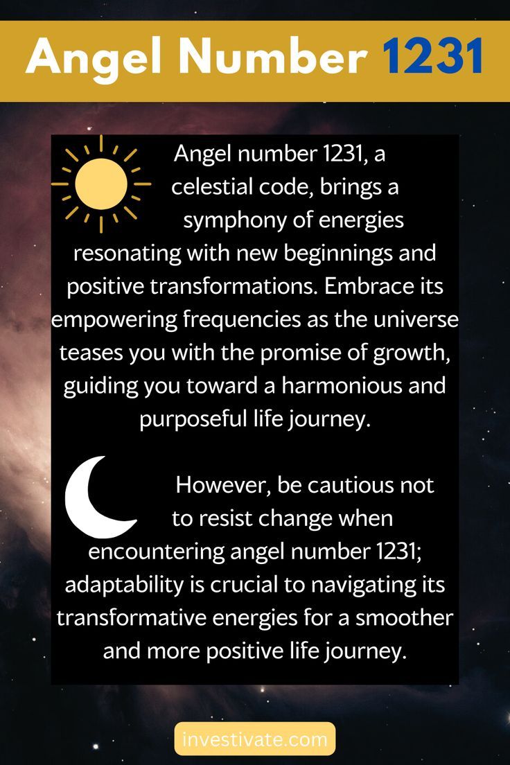 angel number 1231,The Meaning of 1231