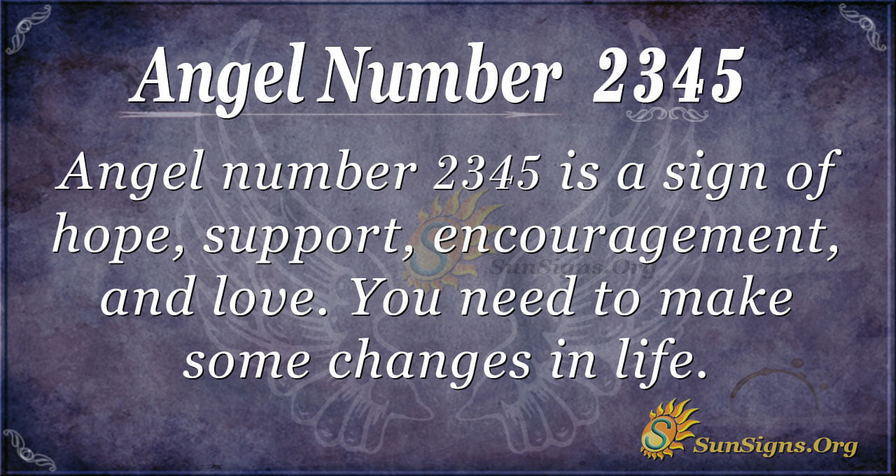 2345 angel number, Growth  Transformation