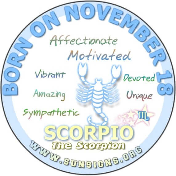 november 18 astrology, November 18 Personality