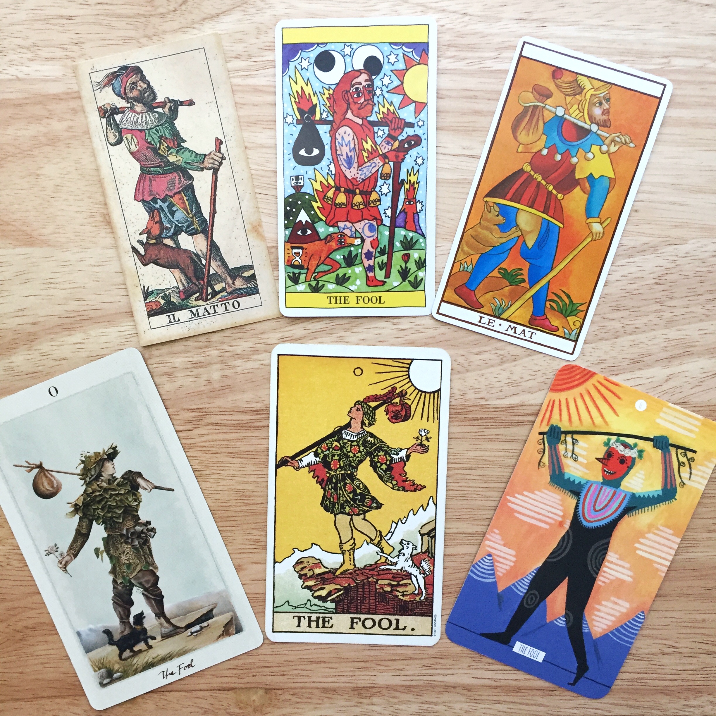 Tarot Major Arcana, From Fool to World