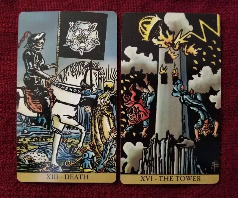 The Powerful Symbolism of Death and The Tower Tarot Combination