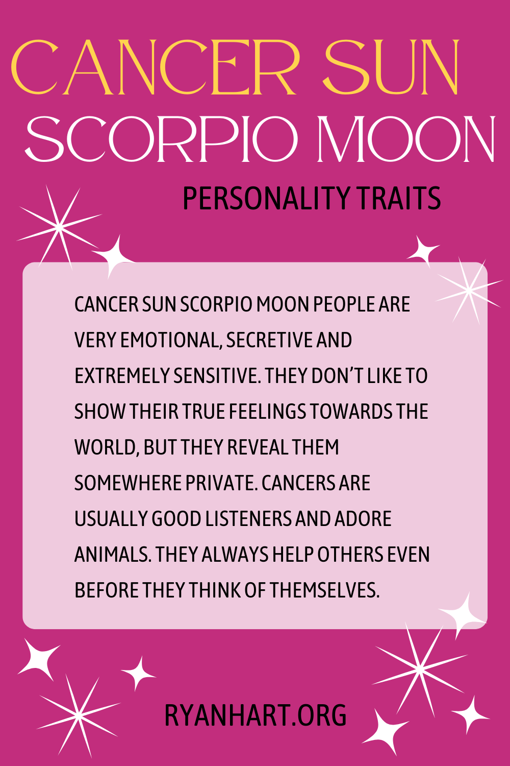 Personality Traits of Cancer Sun, Scorpio Moon, and Libra Rising Explained